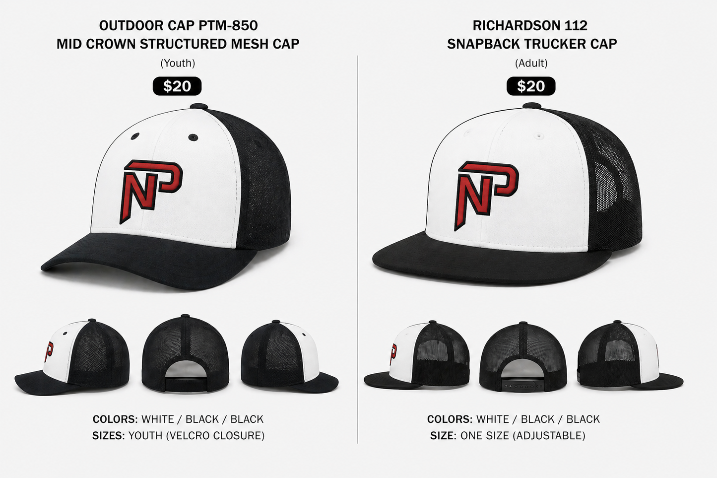NP Huskies Hat | Youth & Adult Hat Options | Richardson 112 & Outdoor Cap PTM-850