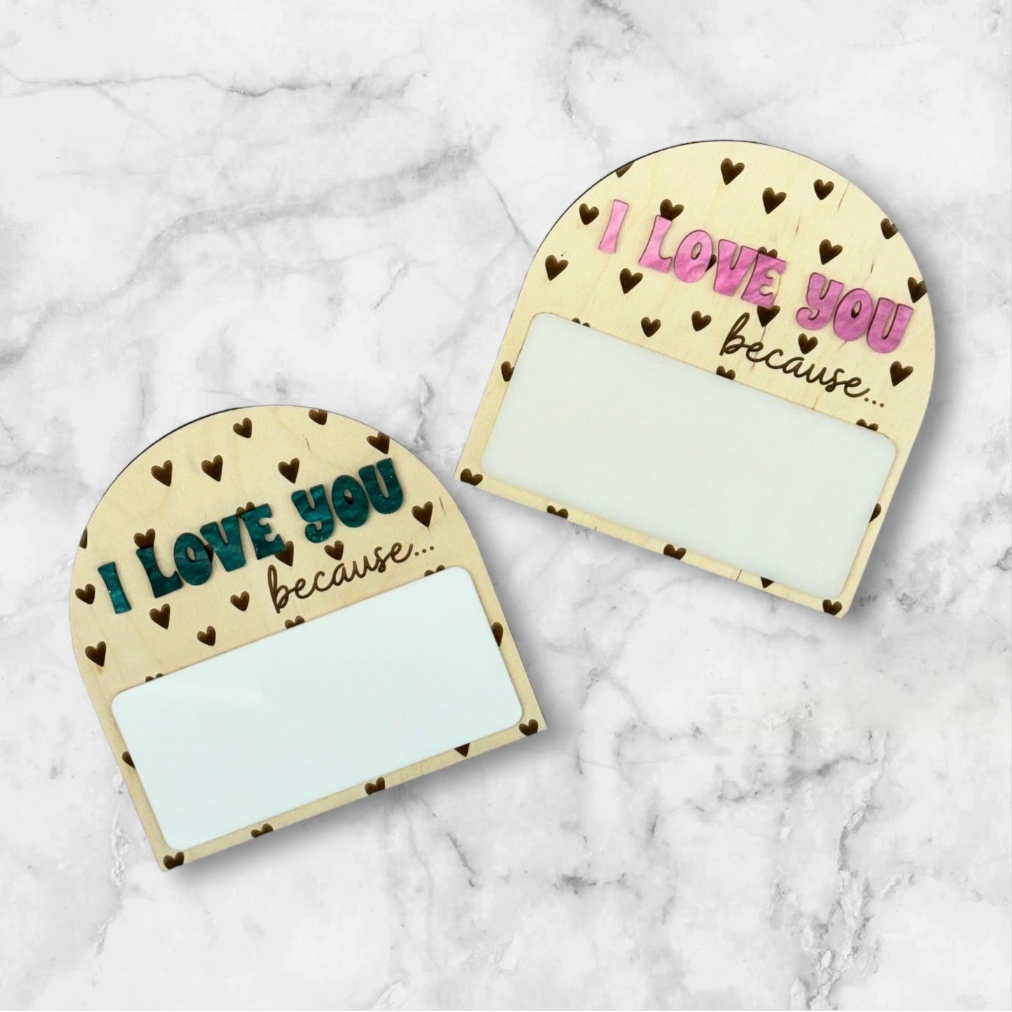 I Love you Because Personalized Magnet | Dry Erase Love Message Sign | Words of Affirmation Sign | Dry Erase Words of Affirmation