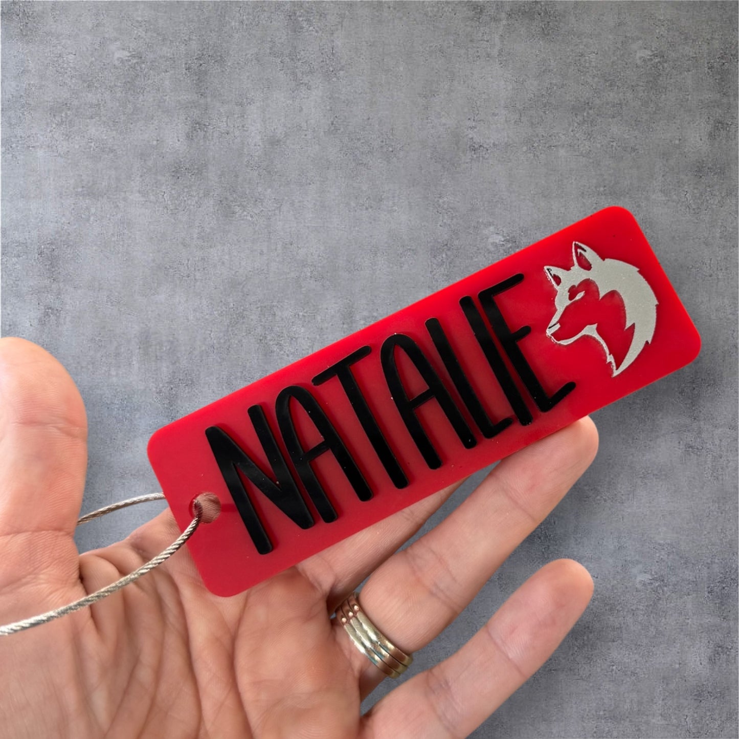 Nashua-Plainfield Huskies Backpack Tag