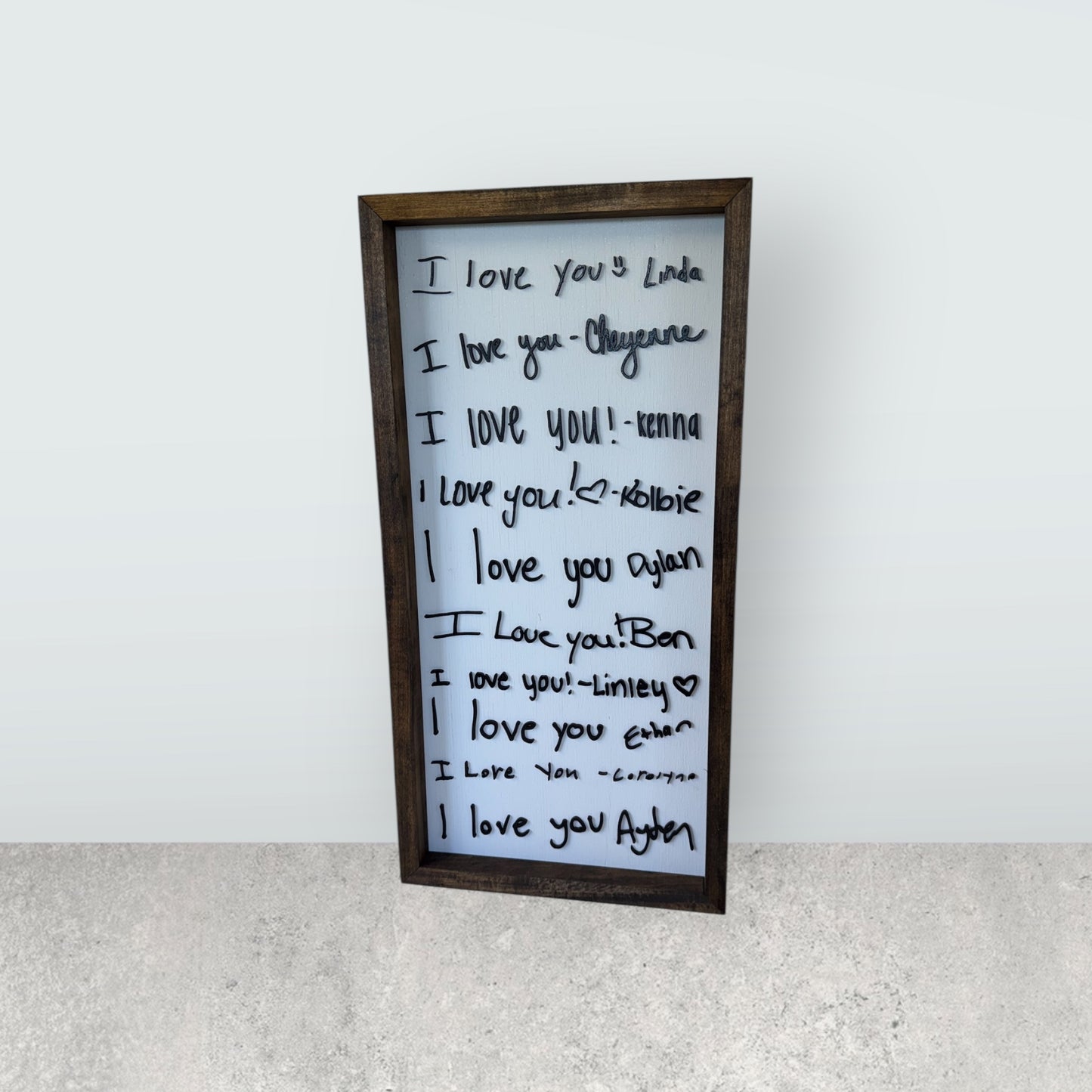 Personalized Handwritten I Love You Sign | Personalized Grandparent Gift | Personalized Mothers Day Gift | Childs Handwriting Gift