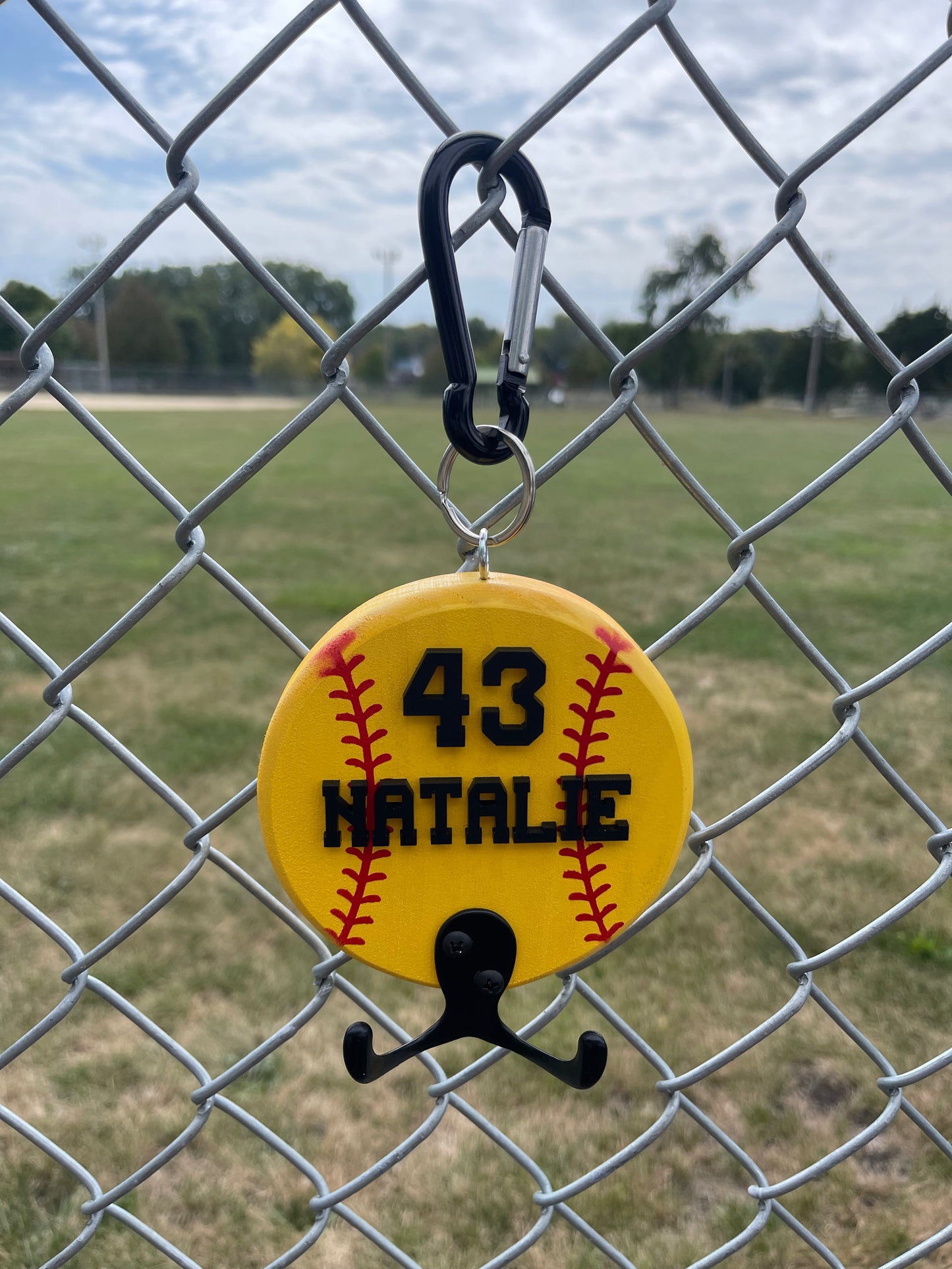 Personalized Softball Helmet Holder | Softball Hemet Hook | Softball Player Gift | Softball Helmet