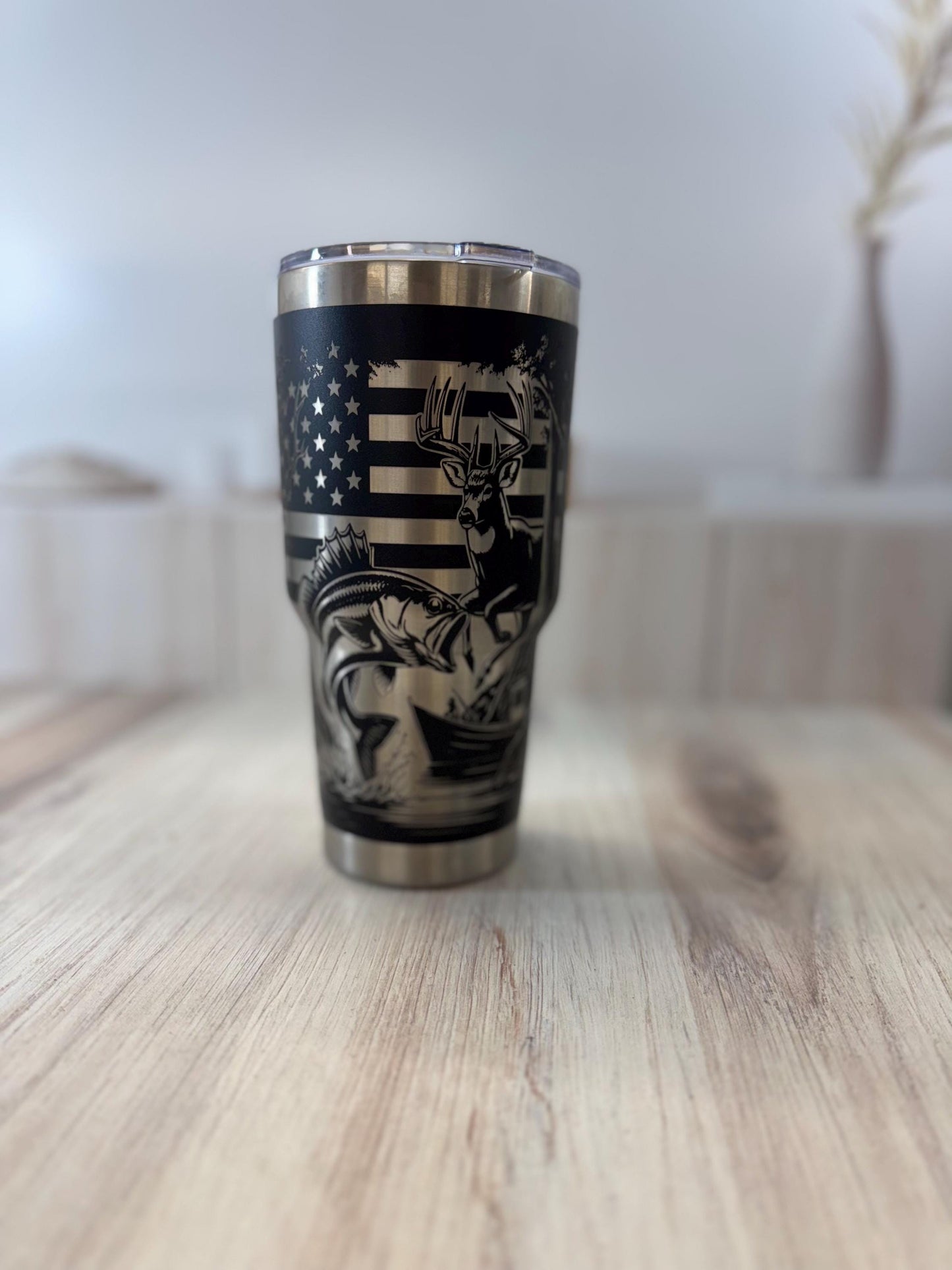 Outdoor Adventure Engraved Tumbler | Fisherman Tumbler | Hunter Tumbler | Father's Day Gift | Fisherman Gift | Hunter Gift | Dad Tumbler