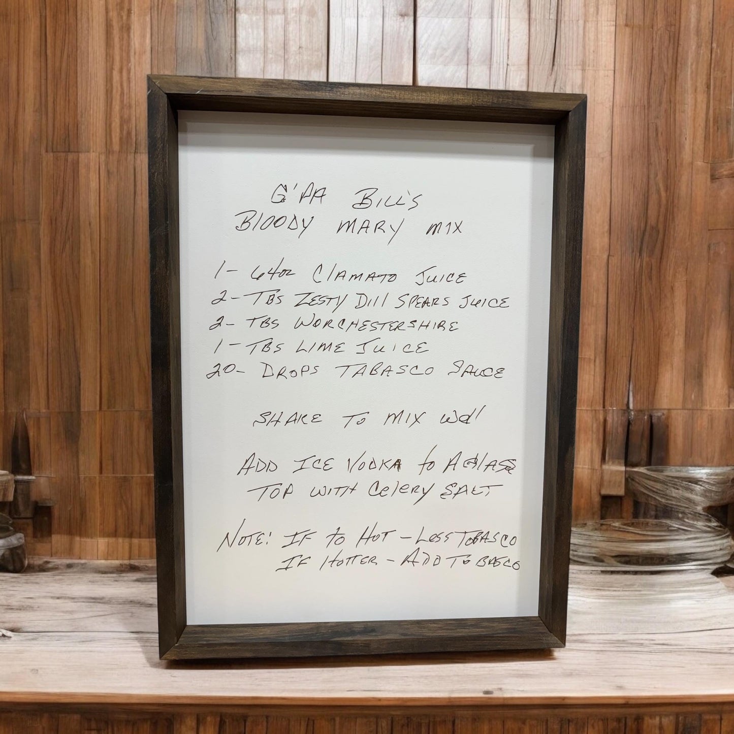 Custom Handwritten Recipe Engraved Sign | Keepsake Gift | Handwritten Keepsake | Grandparent Handwriting