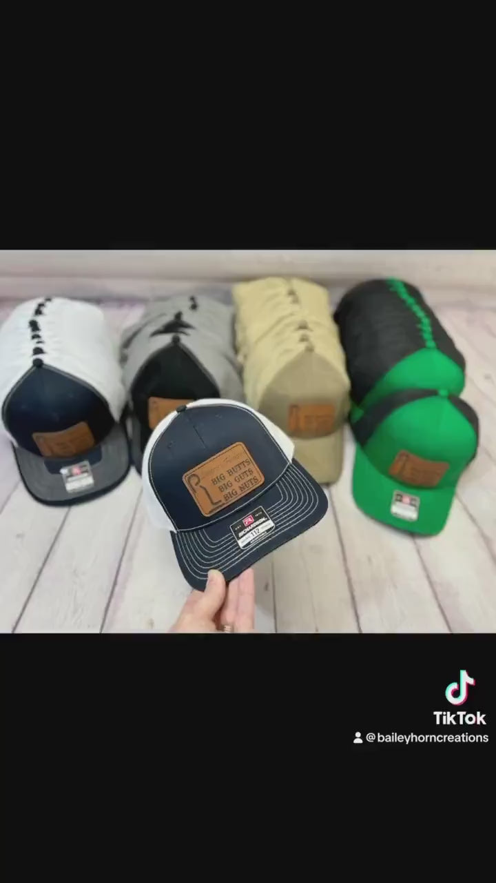 Personalized Leather Patch Hat | Personalized Hat | Business Logo Hat | Small Business Apparel | Custom Logo Hat