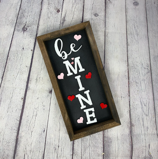 Valentine's Day Be Mine Framed Sign | Valentines Decor | Valentine Sign | Laser Cut Out Sign | Valentine 3D Sign