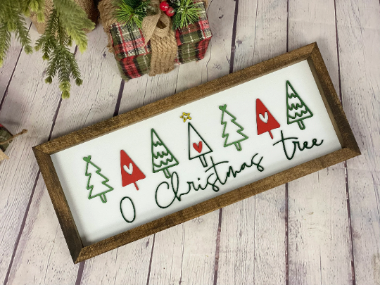 O Christmas Tree Farmhouse Sign | Christmas Decor | Holiday Decor | Modern Christmas Decor | 3D Christmas Sign