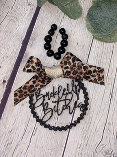 Buckle Up Bitches Mirror Charm | Car Charm | Rear View Mirror Charm | New Driver Gift | Funny Teen Gift | Funny Car Charm
