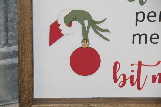 Maybe Christmas Perhaps Means A Little Bit More Farmhouse Sign | Grinch Quotes | Christmas Doesn't Come From A Store