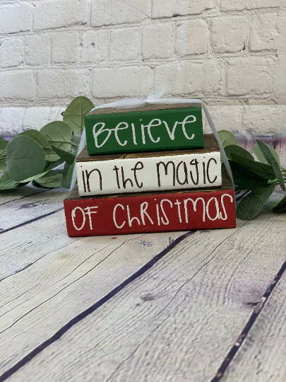 Fall Christmas Reversible Stacker Blocks | Fall Decor | Christmas Decor | Gobble Till ya wobble | Magic of Christmas