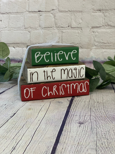 Fall Christmas Reversible Stacker Blocks | Fall Decor | Christmas Decor | Gobble Till ya wobble | Magic of Christmas