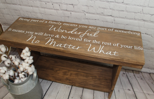 Being Part of a Family Bench | Memorial Bench | Entryway Bench | Mudroom Bench