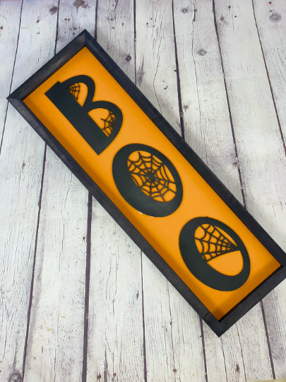 Boo Halloween Farmhouse Sign | Fall Decor | Fall Sign | Halloween 3D Sign | Halloween Decor | Halloween Sign