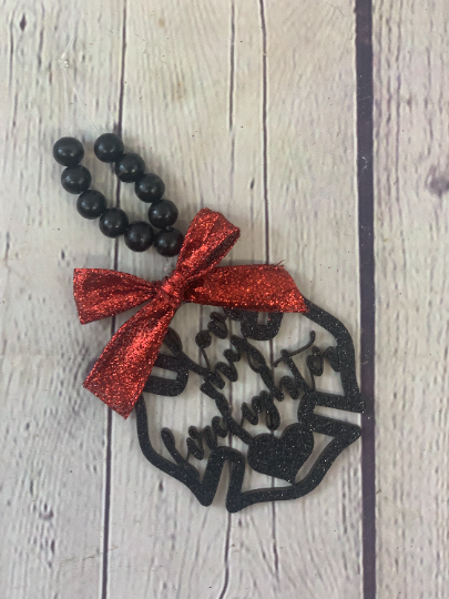 Love My Firefighter Car Mirror Charm | Car Charm | Rear View Mirror Charm | Fire Wife Gift | Fireman Gift | Thin Red Line Gift