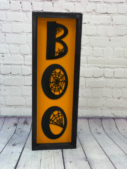 Boo Halloween Farmhouse Sign | Fall Decor | Fall Sign | Halloween 3D Sign | Halloween Decor | Halloween Sign