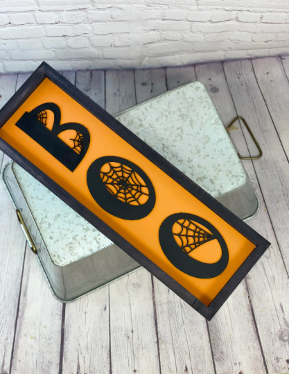 Boo Halloween Farmhouse Sign | Fall Decor | Fall Sign | Halloween 3D Sign | Halloween Decor | Halloween Sign