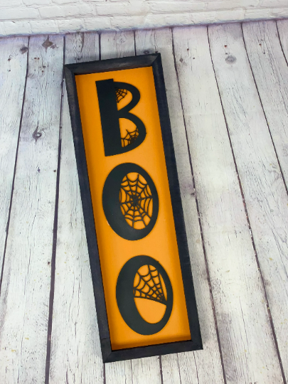Boo Halloween Farmhouse Sign | Fall Decor | Fall Sign | Halloween 3D Sign | Halloween Decor | Halloween Sign