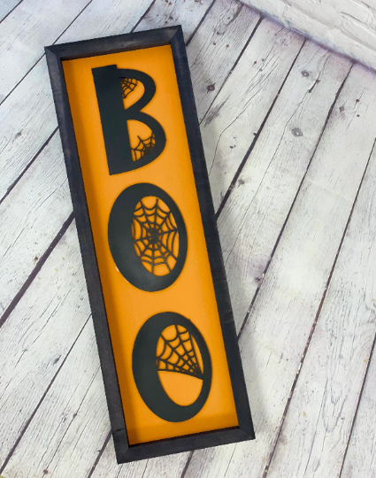 Boo Halloween Farmhouse Sign | Fall Decor | Fall Sign | Halloween 3D Sign | Halloween Decor | Halloween Sign