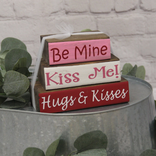 Valentine's Day St. Patrick's Day Reversible Stacker Blocks | Valentines Decor | St. Patrick's Day Decor