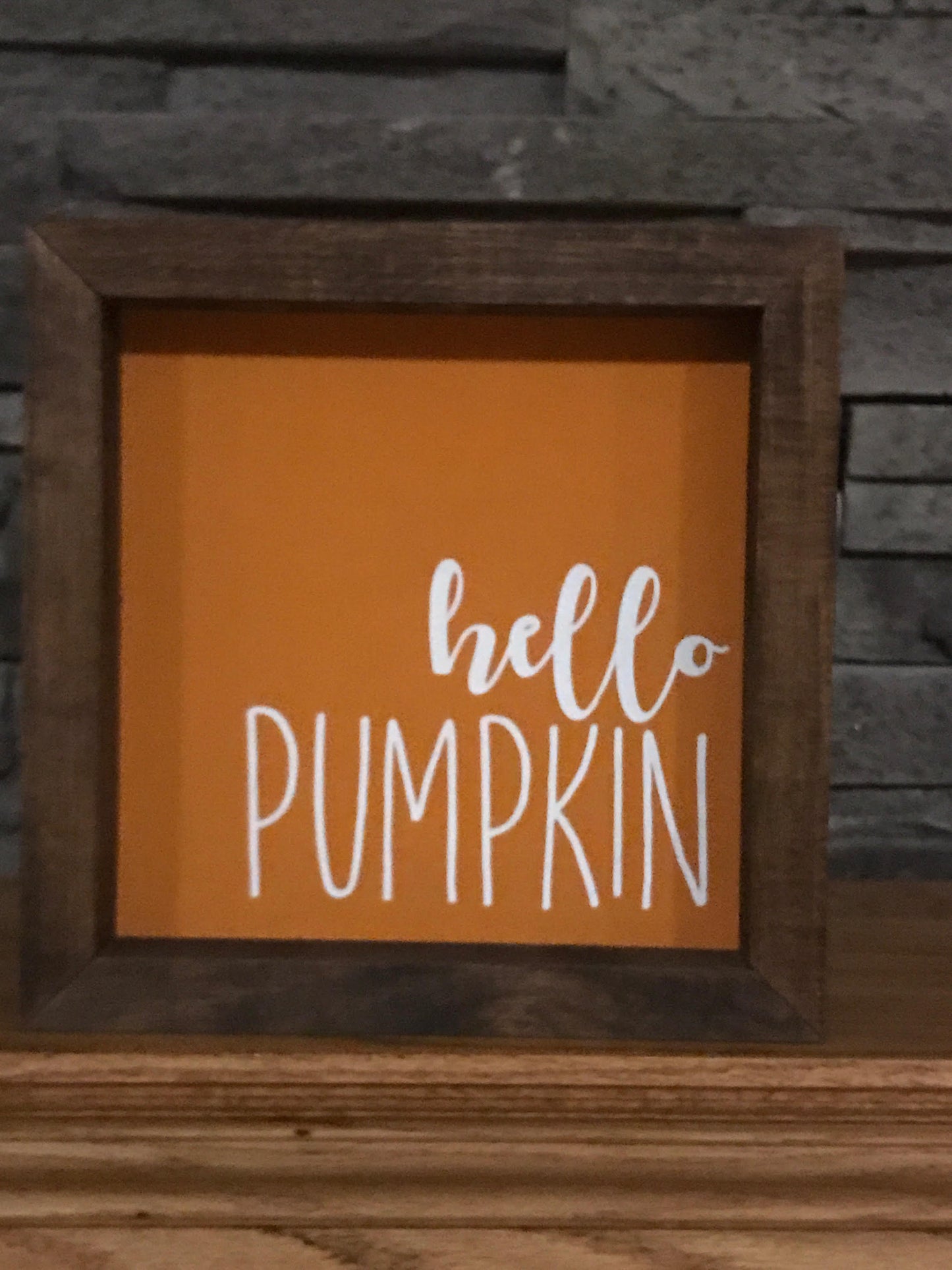 Hello Pumpkin Farmhouse Mini Sign | Fall Decor | Pumpkin Decor | Farmhouse Signs