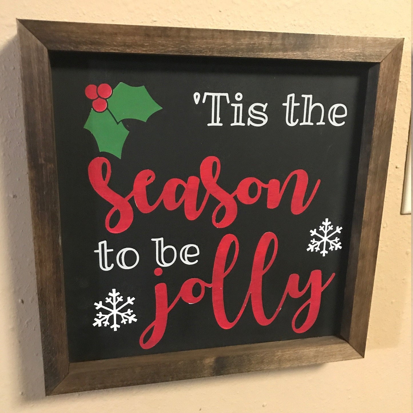 Tis the Season To Be Jolly Farmhouse Sign | Christmas Farmhouse | Christmas Decor
