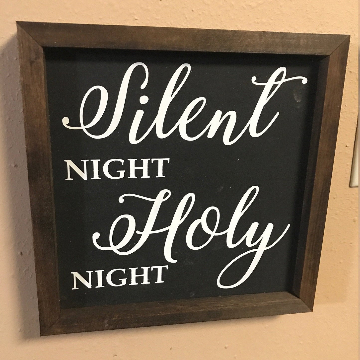 Silent Night Farmhouse Sign | Farmhouse Christmas | Religious Christmas Decor
