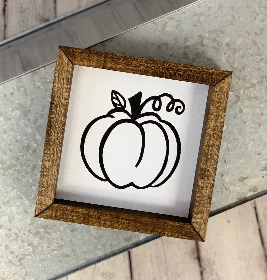 Pumpkin Farmhouse Mini Sign | Fall Decor | Pumpkin Decor | Farmhouse Signs