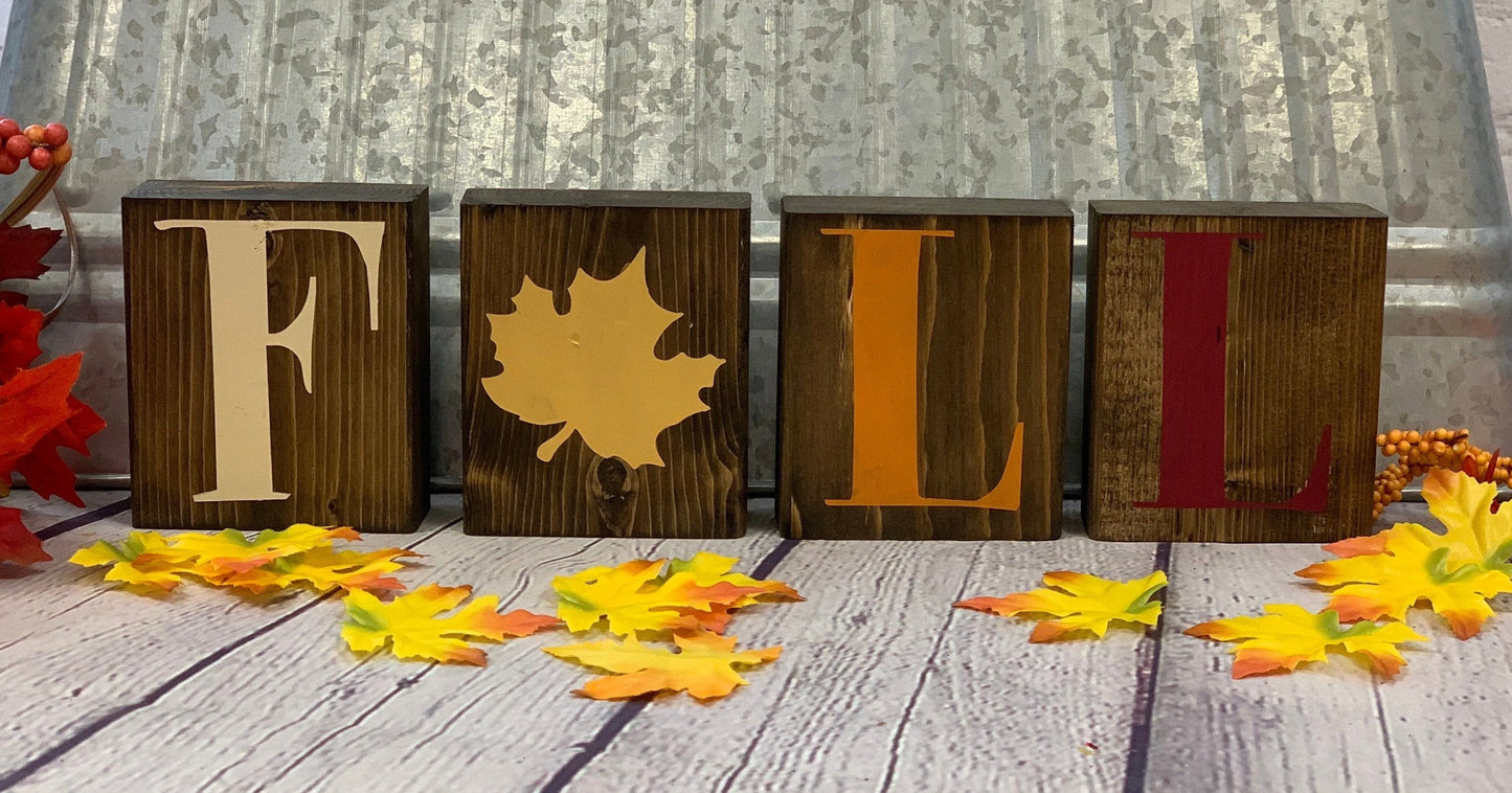 Fall Farmhouse Blocks | Fall Decor | Autumn Decor | Holiday Decor