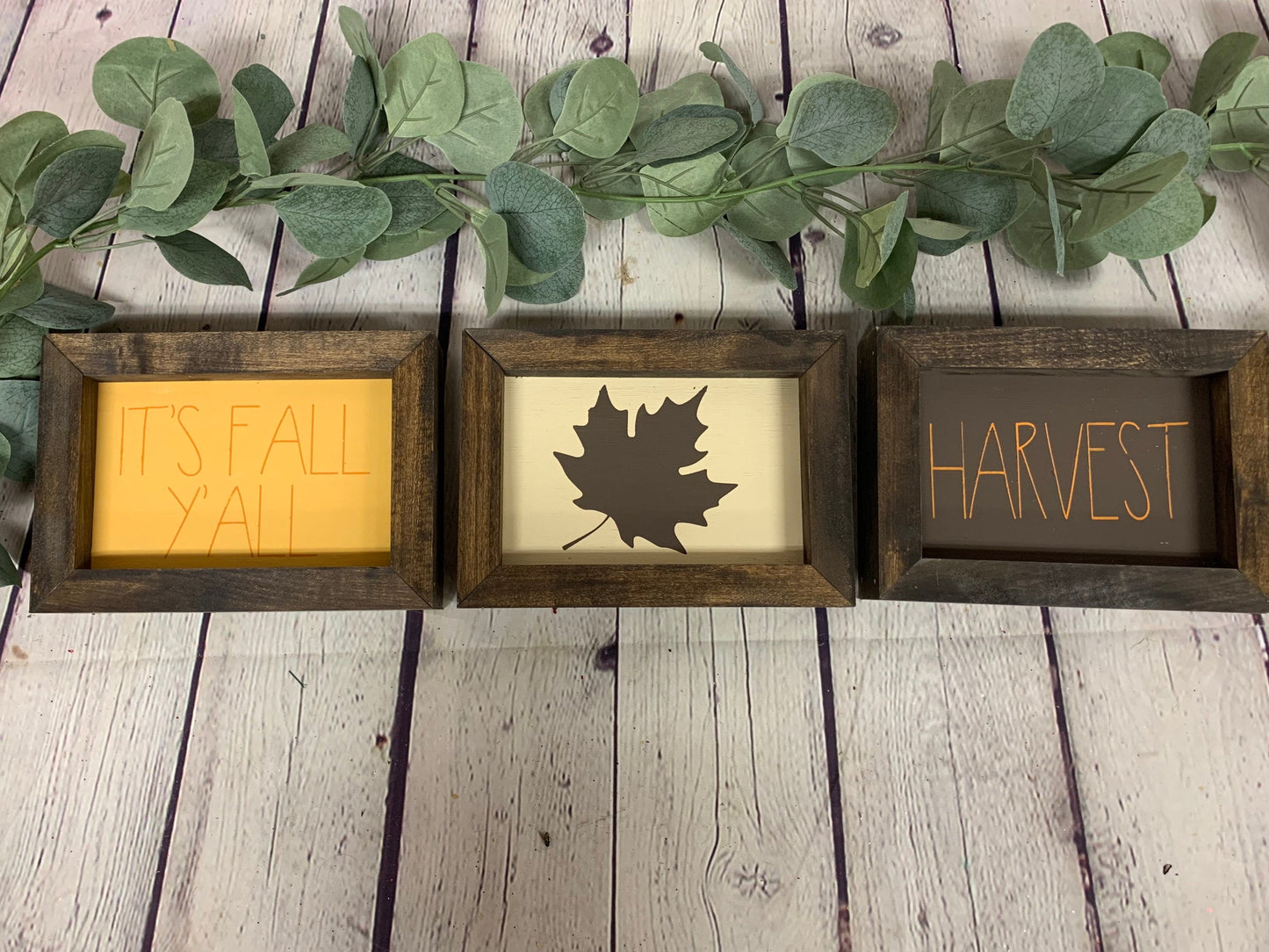 Reversible - Fall/Halloween Mini Set of 3 | Rae Dunn Inspired Signs | Farmhouse Set