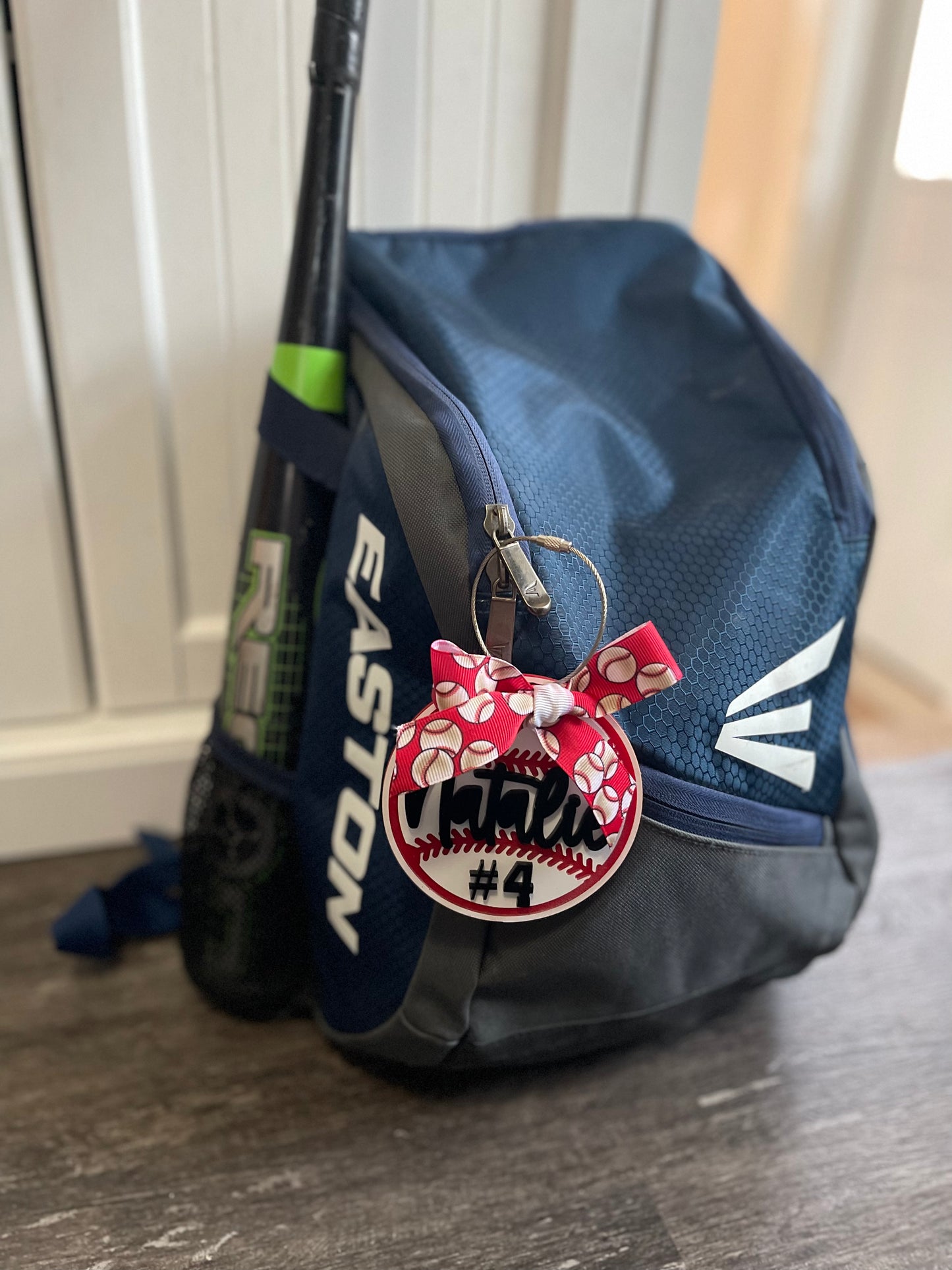 Personalized Baseball Bag Tag
