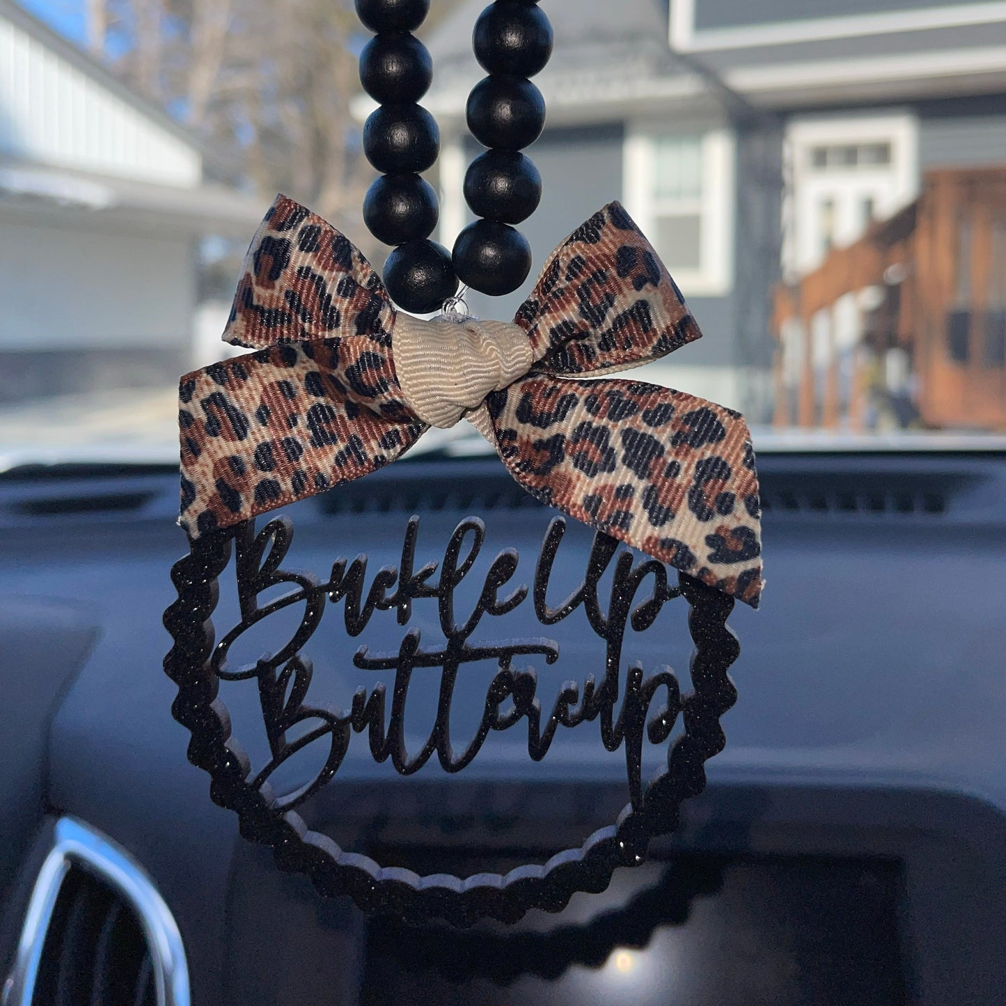Buckle Up Buttercup Mirror Charm | Car Charm | Rear View Mirror Charm | New Driver Gift | Mom Gift | Car Charm