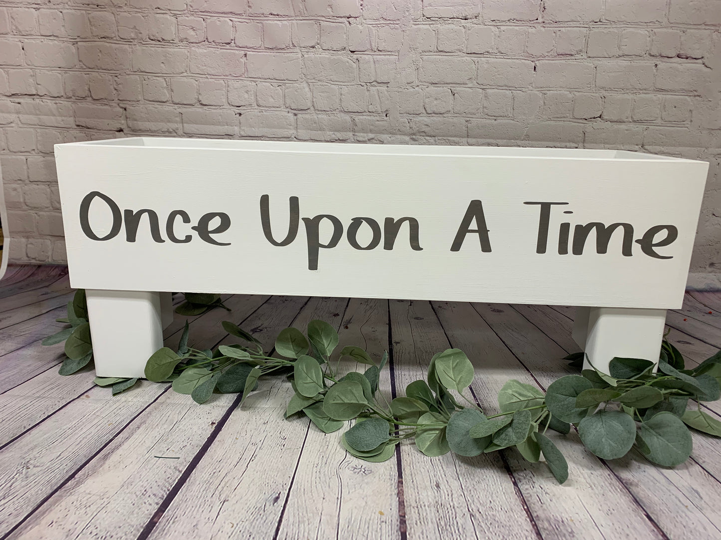 Once Upon A Time Children's Book Bin | Children's Book Box | Children's Bookcase | Nursery Book Storage | Nursery Decor | Baby Shower Gift