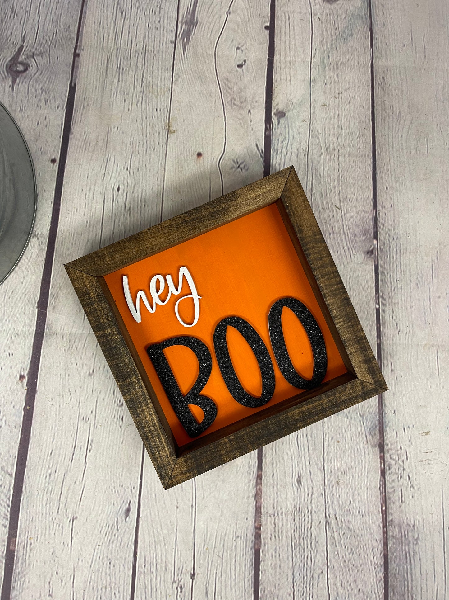 Hey Boo Halloween Farmhouse Sign | Fall Decor | Fall Sign | Halloween 3D Sign | Halloween Decor | Halloween Sign
