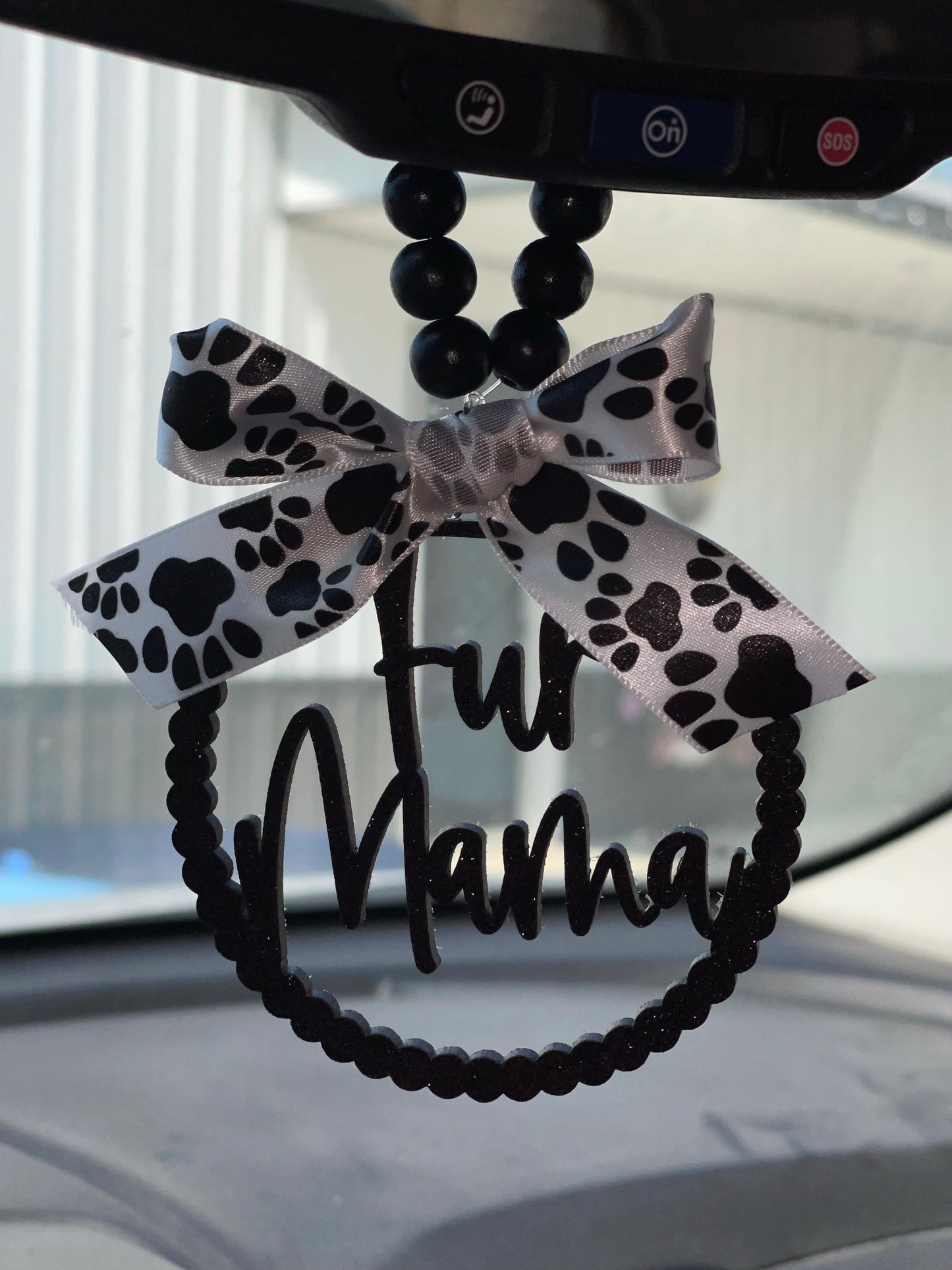 Fur Mama Mirror Charm | Car Charm | Rear View Mirror Charm | Cat Mom Gift | Dog Mom Gift | Car Charm