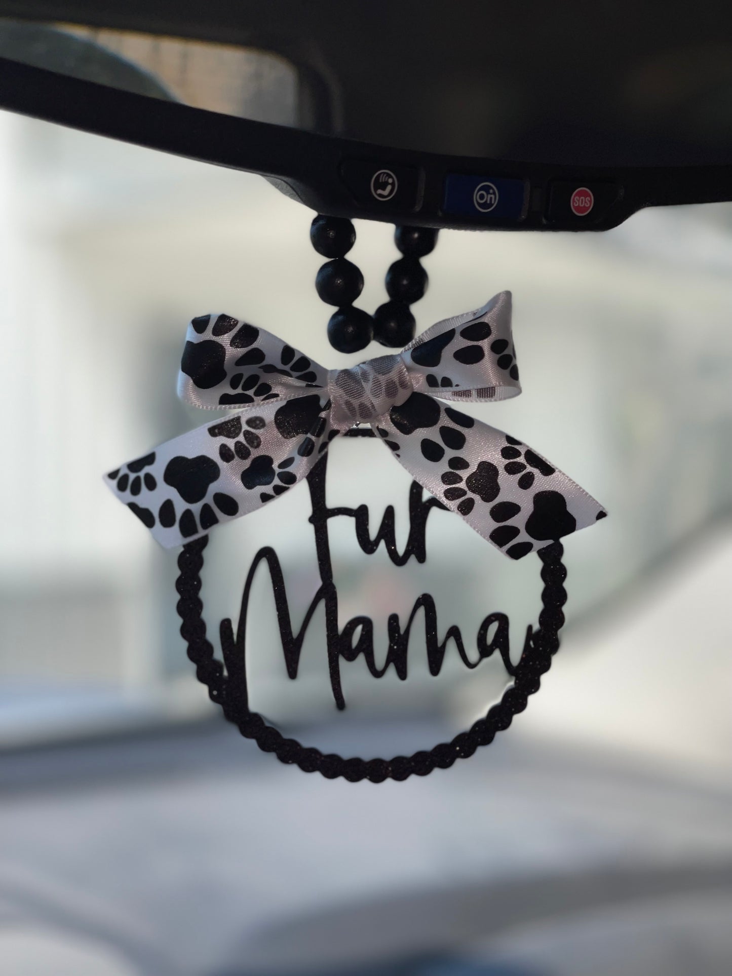 Fur Mama Mirror Charm | Car Charm | Rear View Mirror Charm | Cat Mom Gift | Dog Mom Gift | Car Charm