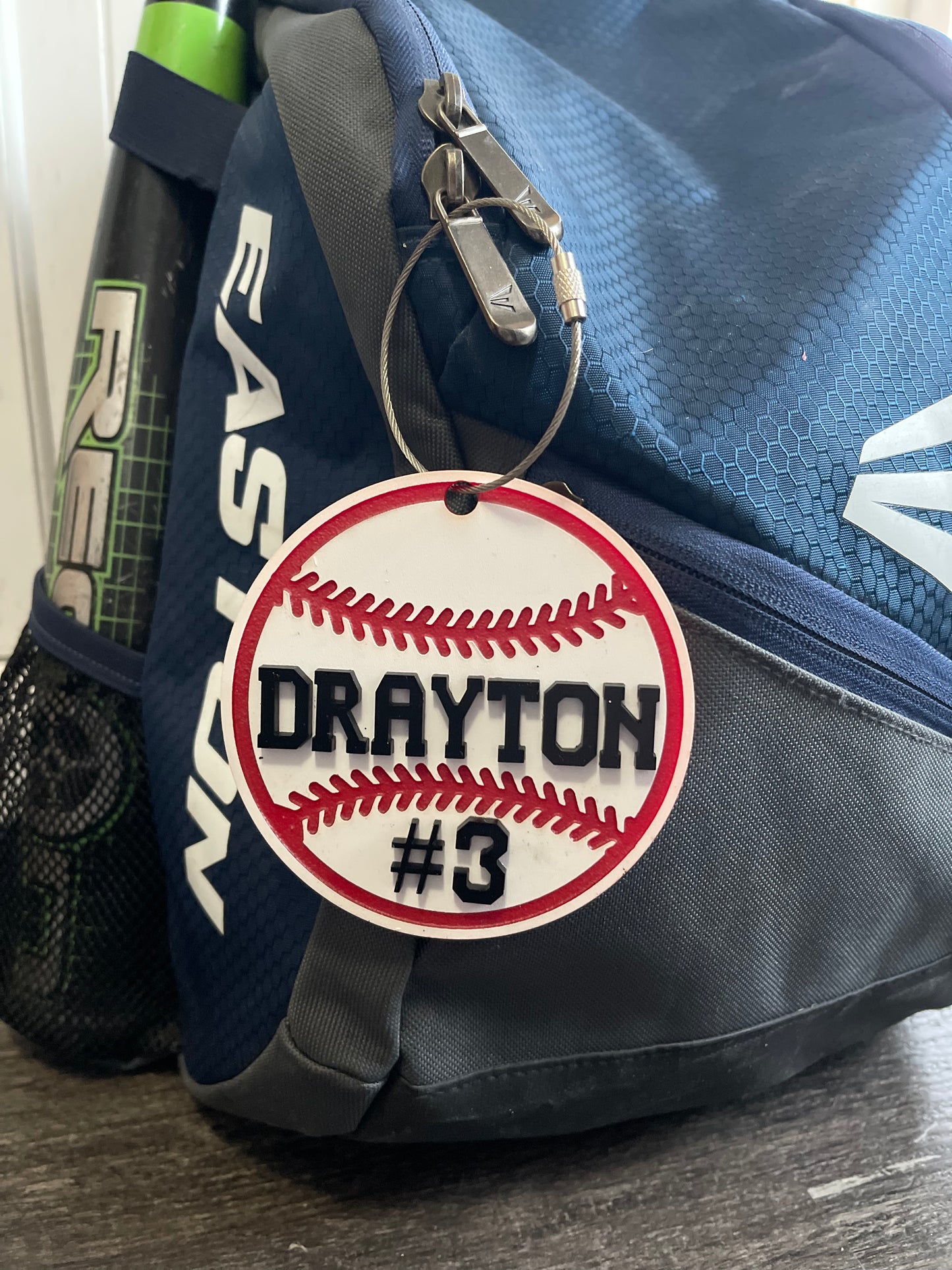 Personalized Baseball Bag Tag