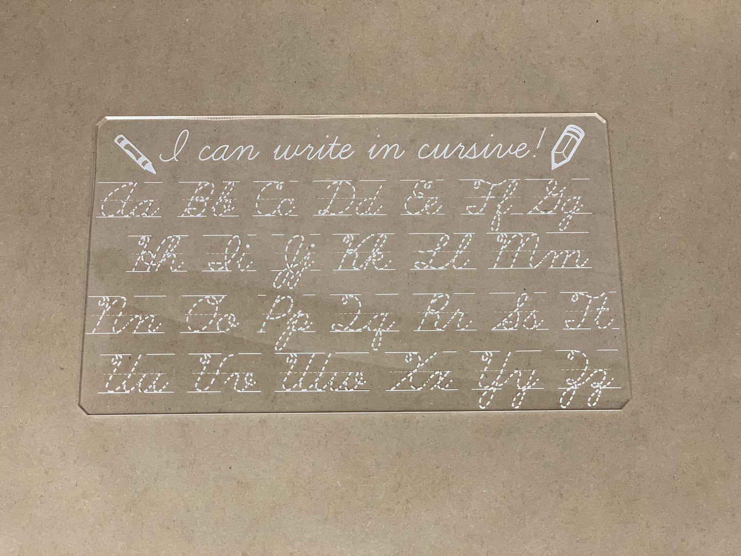 Handwriting Acrylic Practice Tracing Board I Print writing practice I Number writing practice I At home writing practice I Cursive Practice