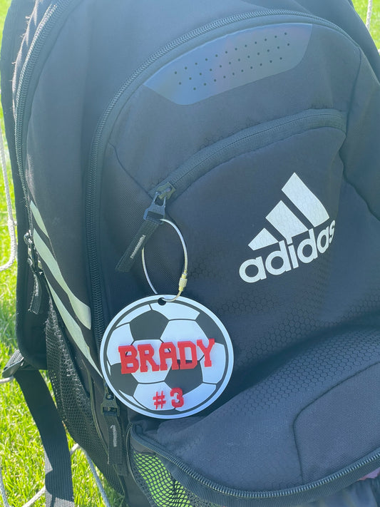 Personalized Soccer Bag Tag