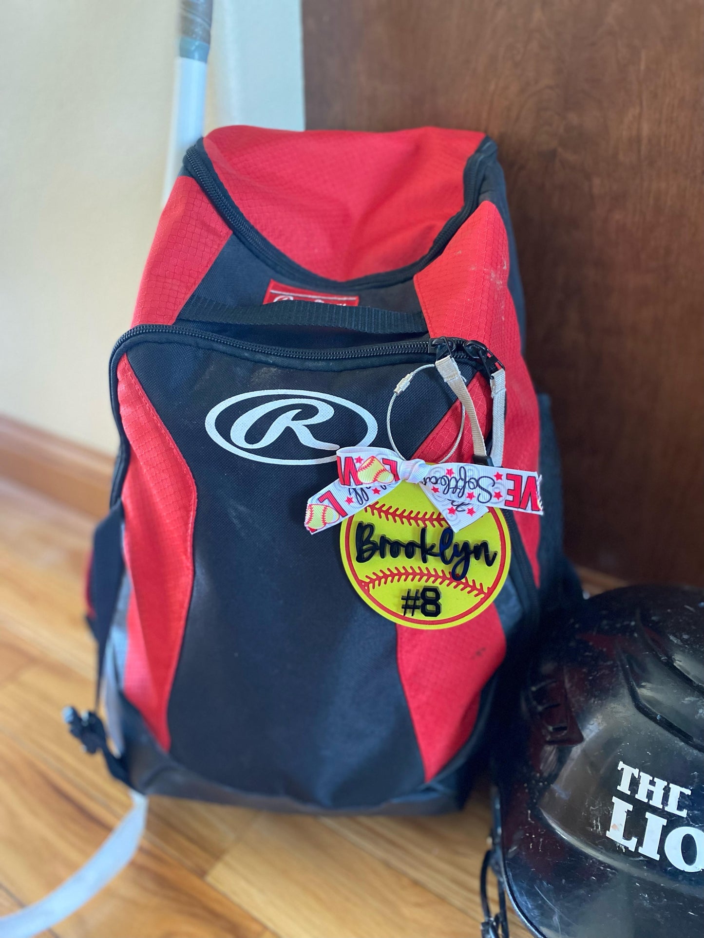 Personalized Softball Bag Tag