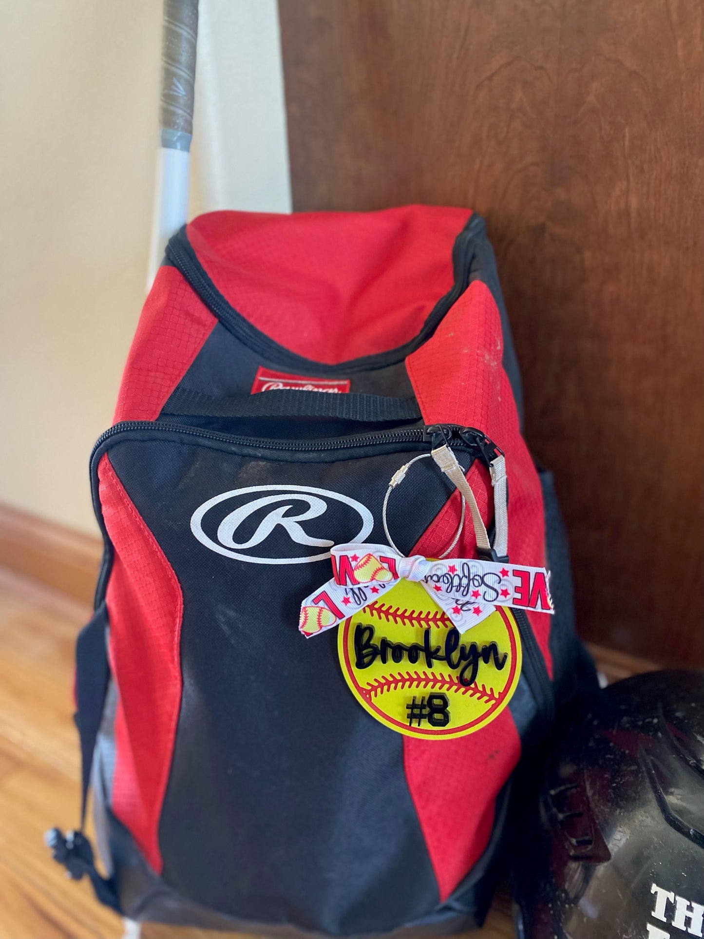 Personalized Softball Bag Tag