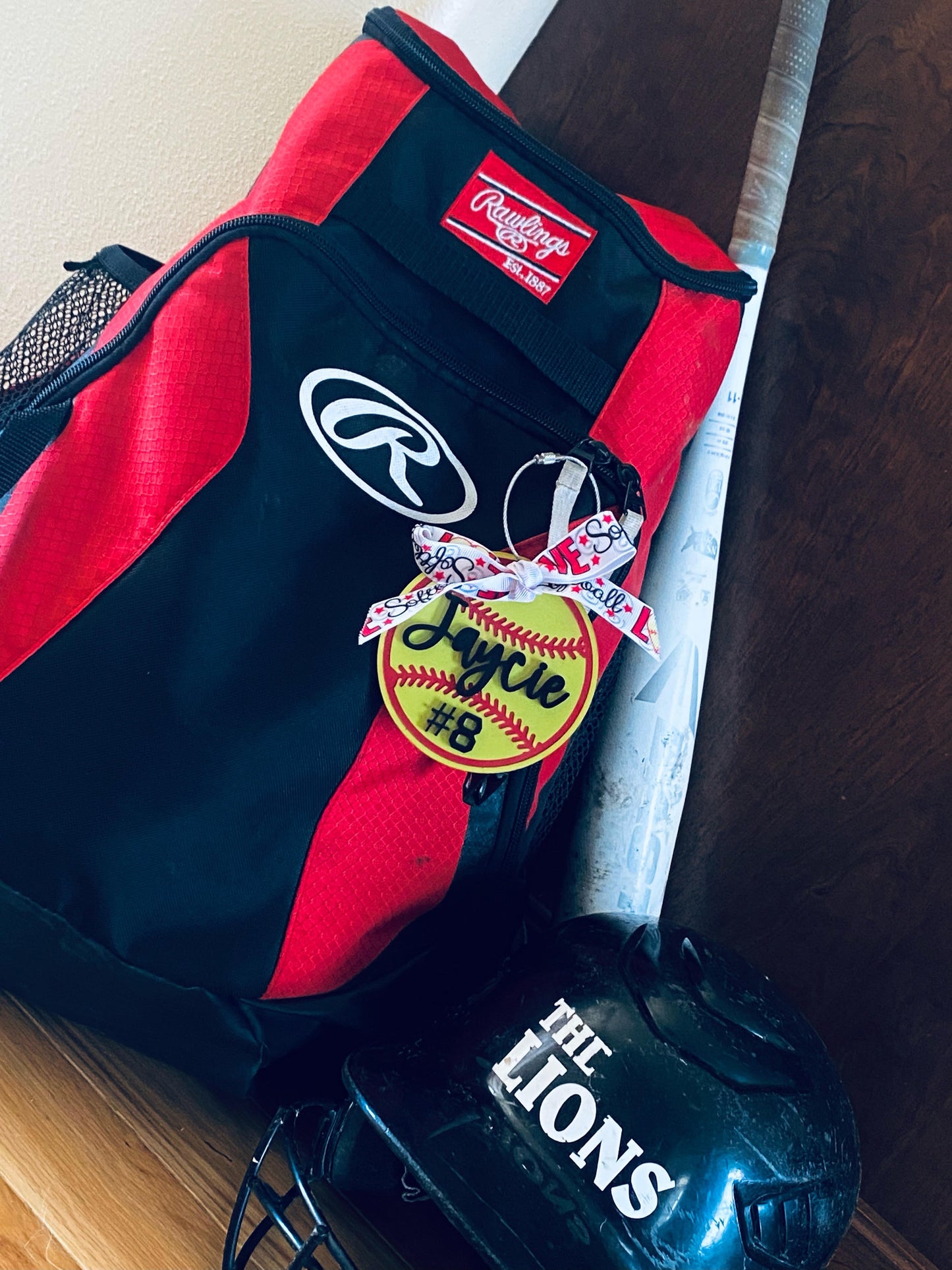 Personalized Softball Bag Tag