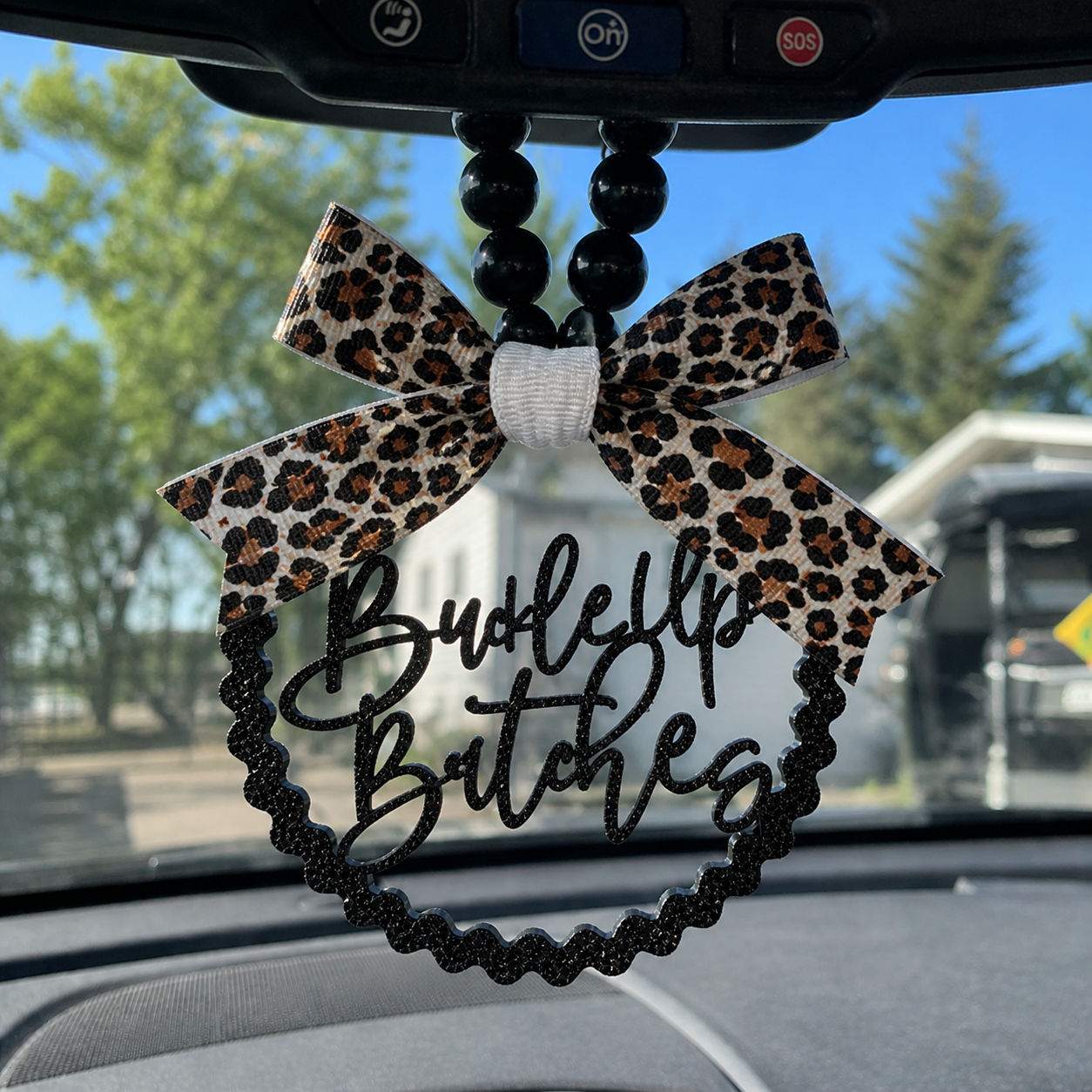Buckle Up Bitches Mirror Charm | Car Charm | Rear View Mirror Charm | New Driver Gift | Funny Teen Gift | Funny Car Charm