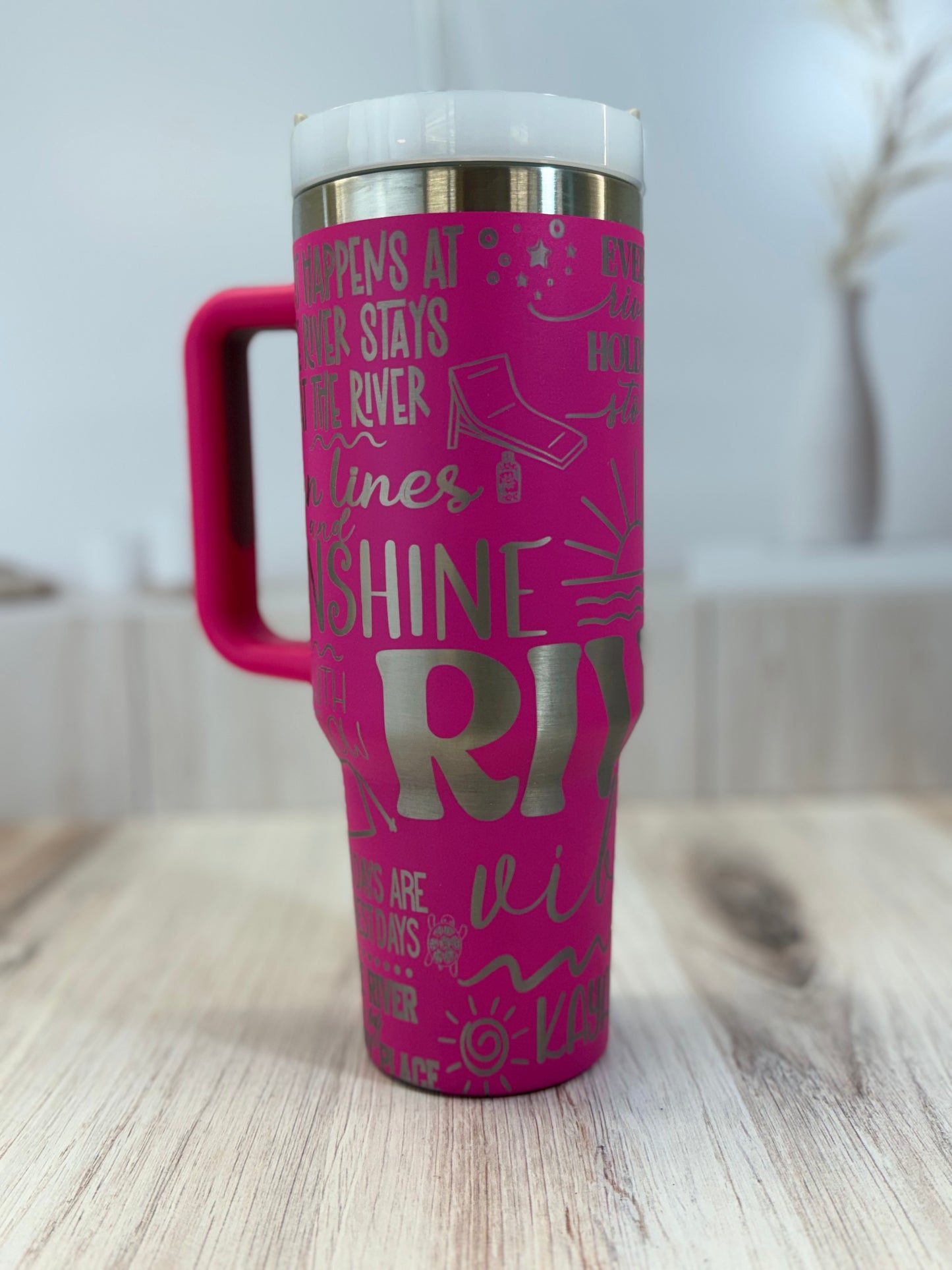 River Life Engraved Tumbler | 40 Ounce Tumbler | River Water Bottle | Mothers Day Gift | River Boating | River Life