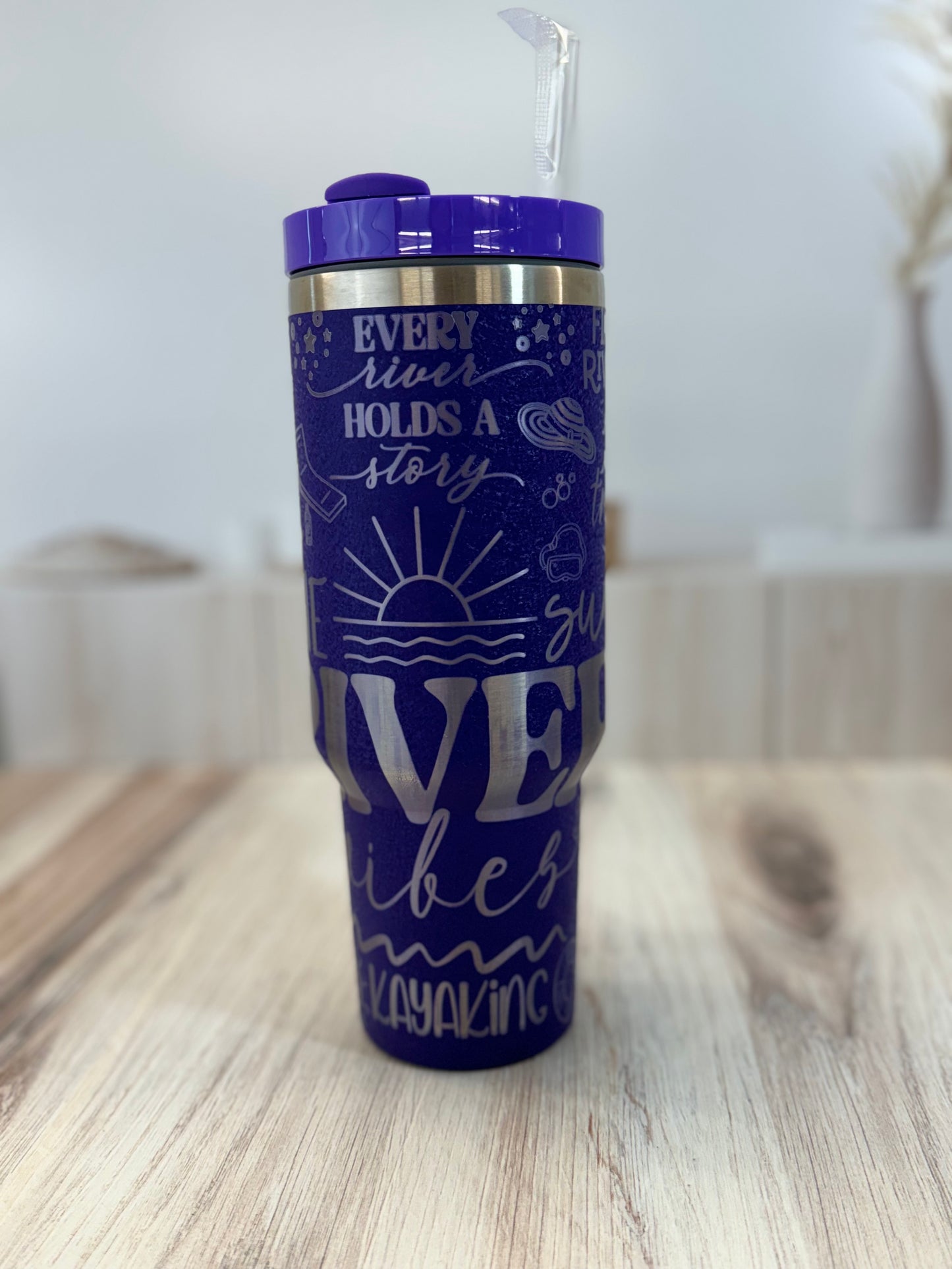 River Life Engraved Tumbler | 40 Ounce Tumbler | River Water Bottle | Mothers Day Gift | River Boating | River Life