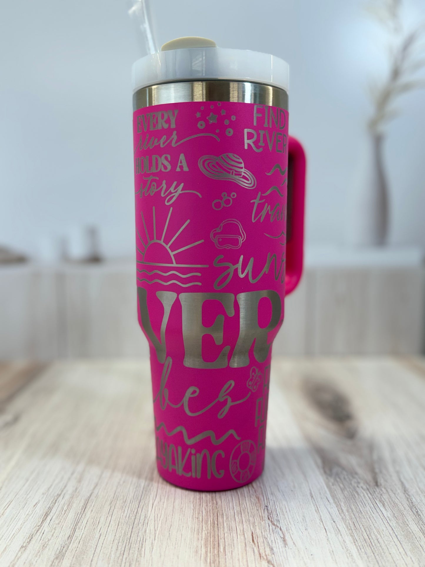 River Life Engraved Tumbler | 40 Ounce Tumbler | River Water Bottle | Mothers Day Gift | River Boating | River Life