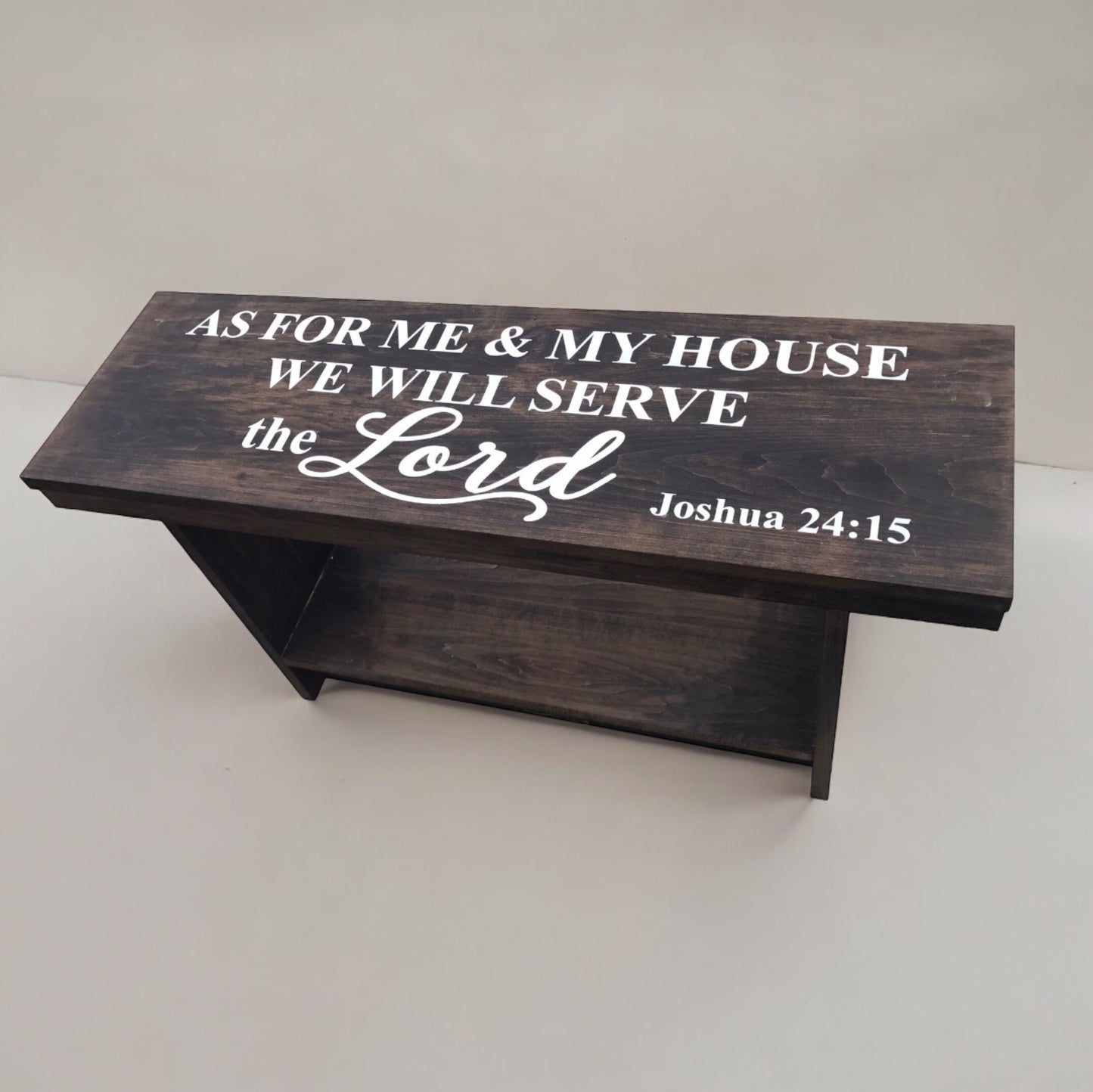 Serve the Lord Bench | Entryway Bench | Mudroom Bench | Farmhouse Bench | Wooden Bench