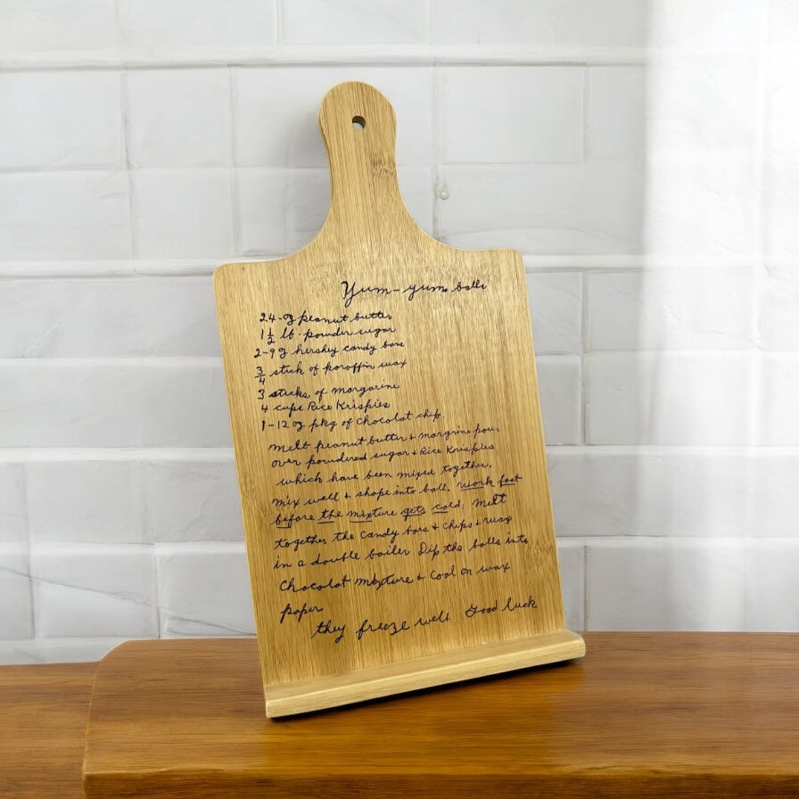 Personalized Engraved Cookbook Holder | Family Recipe Kitchen Decor | Family Recipe Memorial Gift | Grandmothers Recipe | Mother's Day