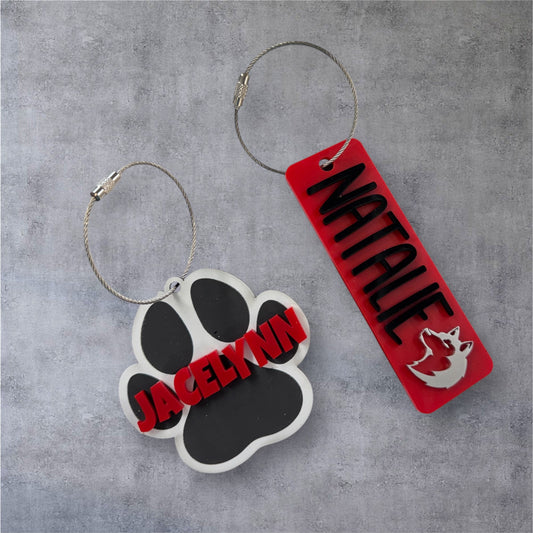 Nashua-Plainfield Huskies Backpack Tag