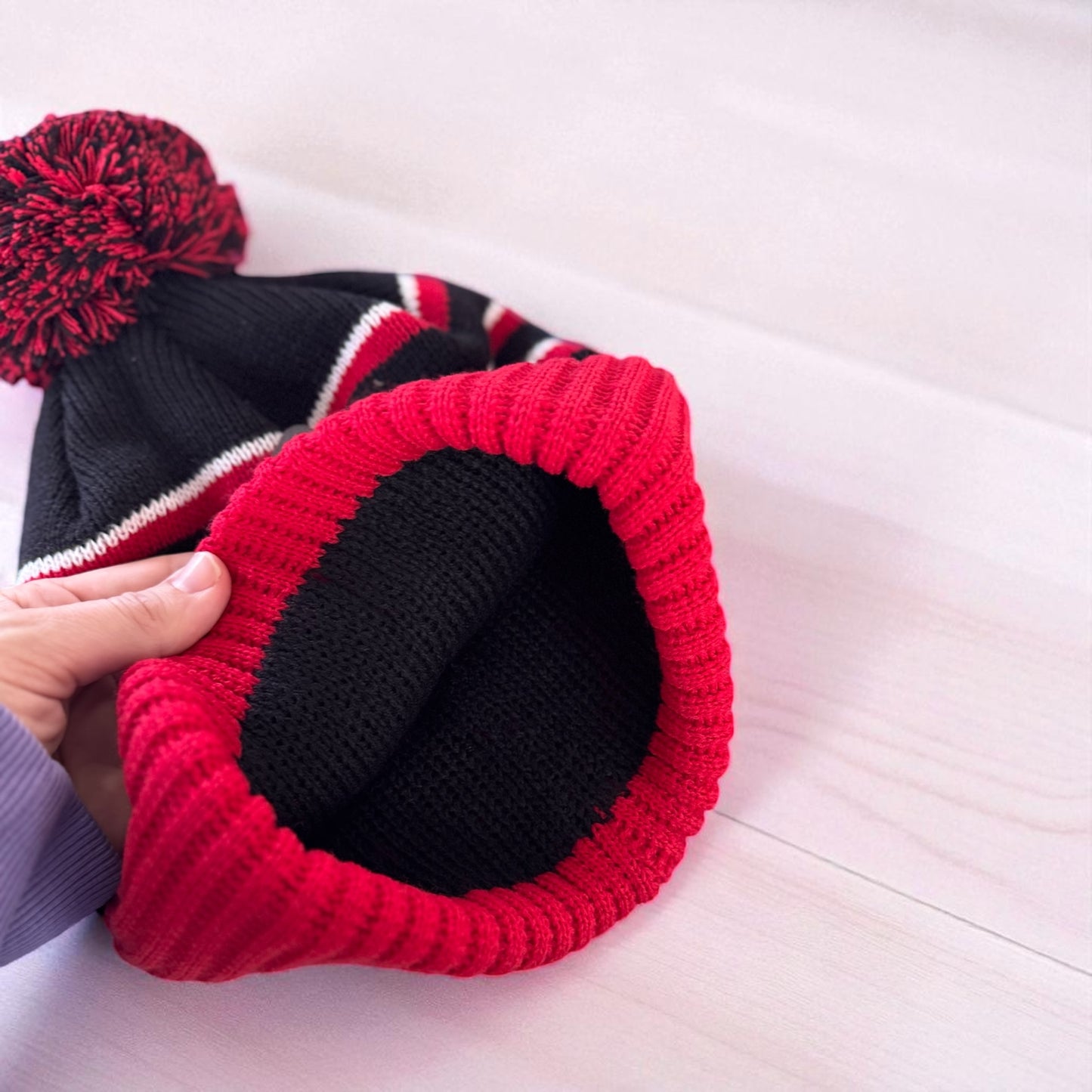 Nashua-Plainfield Huskies Pom Beanie