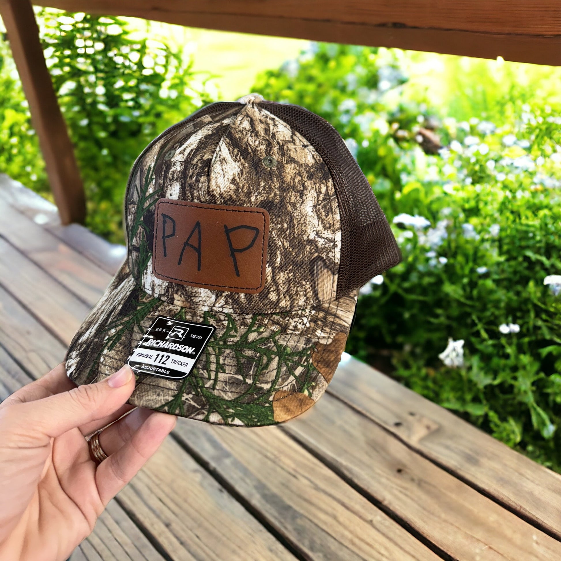 Personalized Handwritten {Richardson 112} Leather Patch Hat