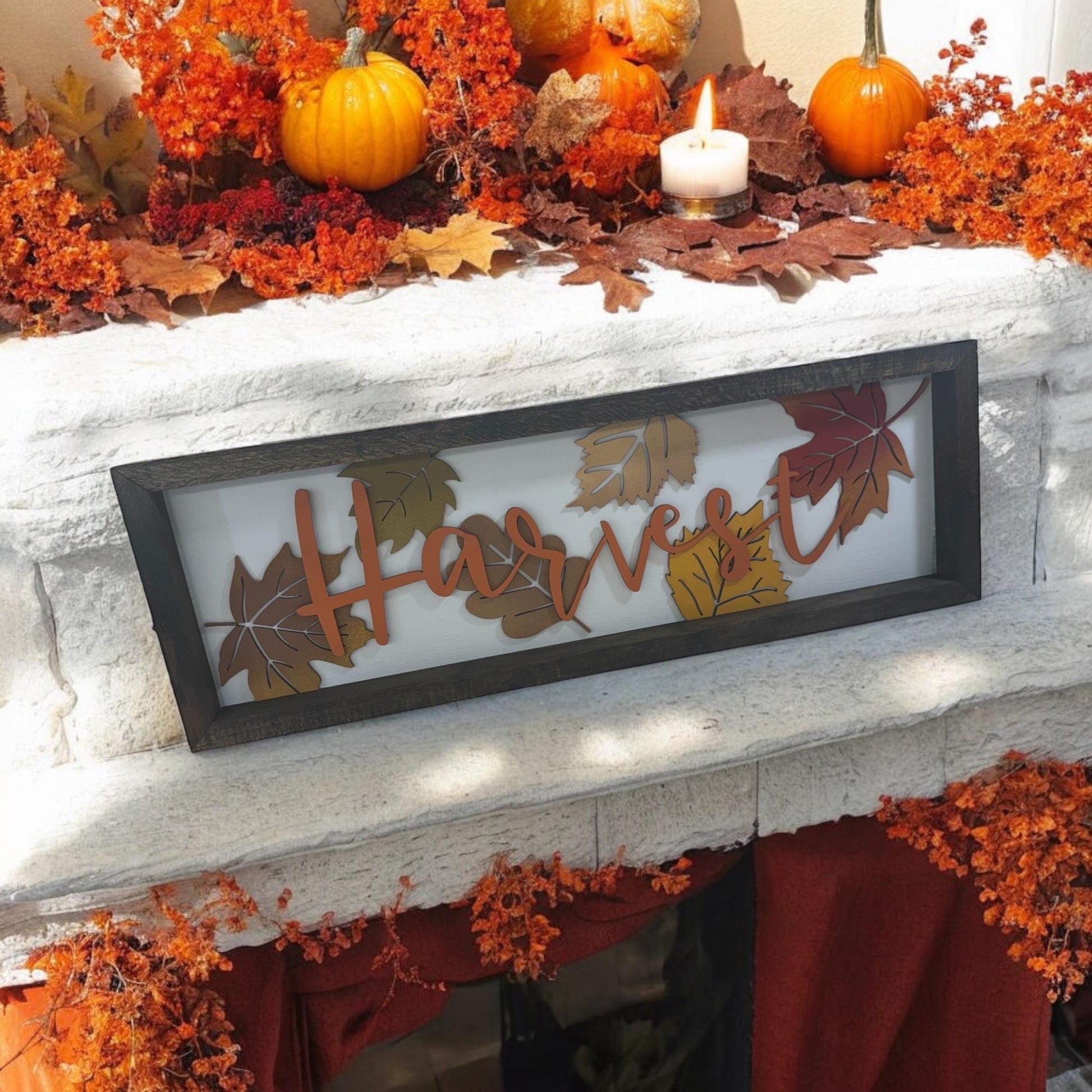 Harvest Farmhouse Sign | Harvest Farmhouse Sign | Fall3D Sign | Fall Wall Decor | Harvest Sign